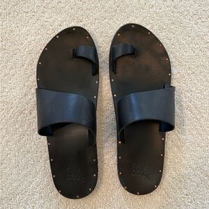 Beek by two birds black finch sandals